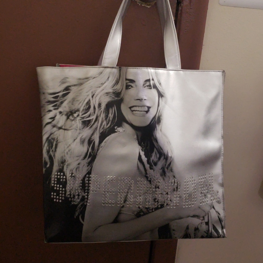 VICTORIA'S SECRET "Supermodel" Large Silver Tote